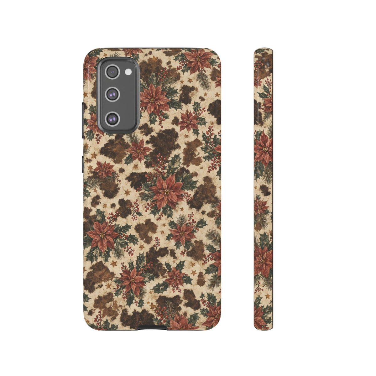 Cowhide Poinsettia Tough Case