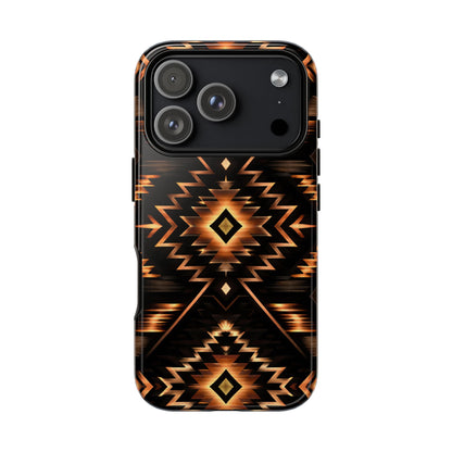 Black Gold Aztec Rug Tough Case