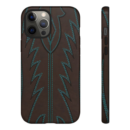 Boot Closeup Brown Turquoise Tough Case