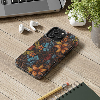 Floral Wood-Print Phone Case