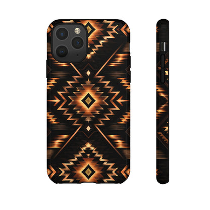 Black Gold Aztec Rug Tough Case