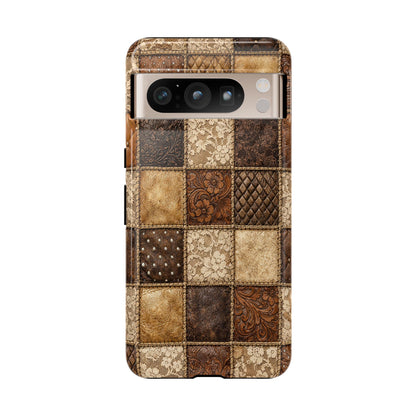 Leather Lace Patchwork Tough Case