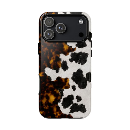 Tortoiseshell + Cowhide Tough Case