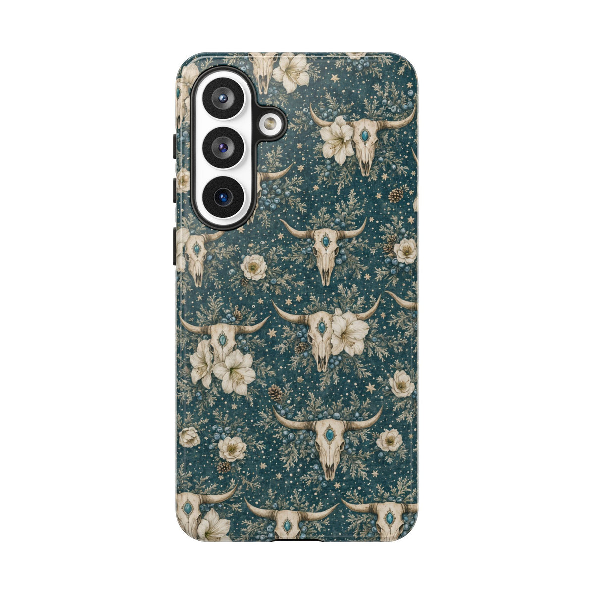 Turquoise Winter Skull Tough Case