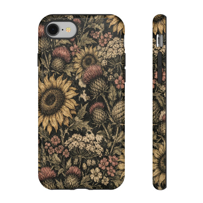 Cowhide Sunflower Thistles Tough Case