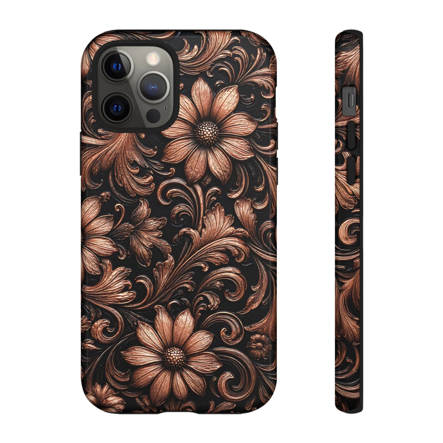 Rose Gold Floral Tough Case