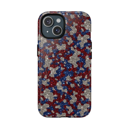 USA Cowhide Glitter Magnetic Case