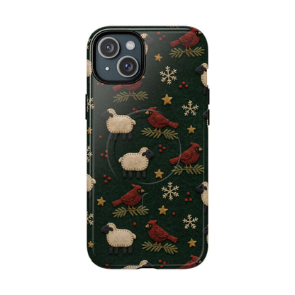 Felt Sheep Cardinals Magnetic Case