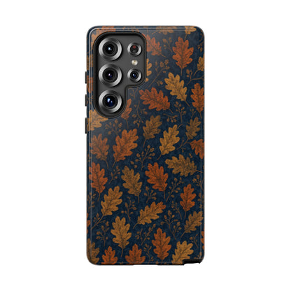 Navy Autumn Leaves Tough Case