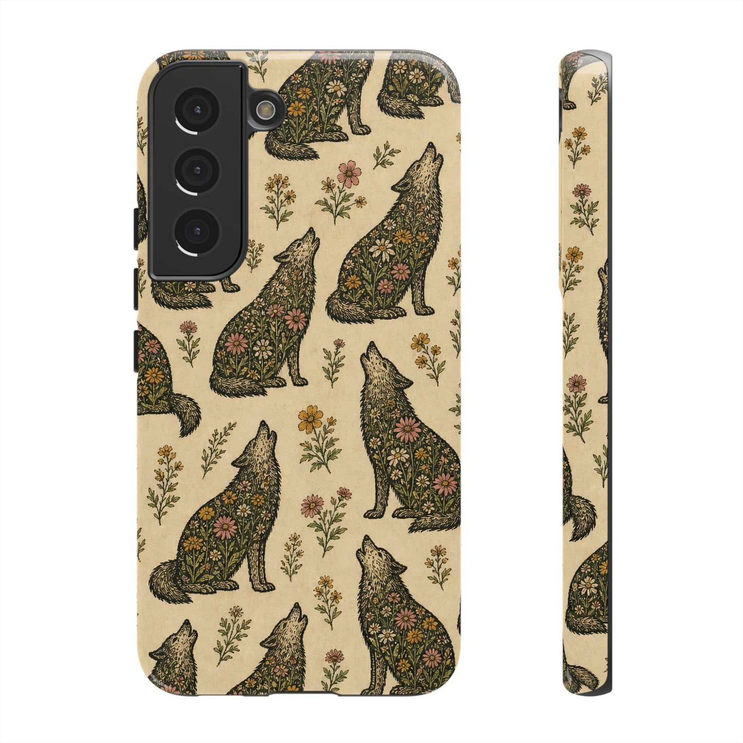 Floral Wolf Tough Case