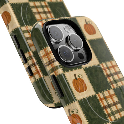 Pumpkin Check Quilt Magnetic Case