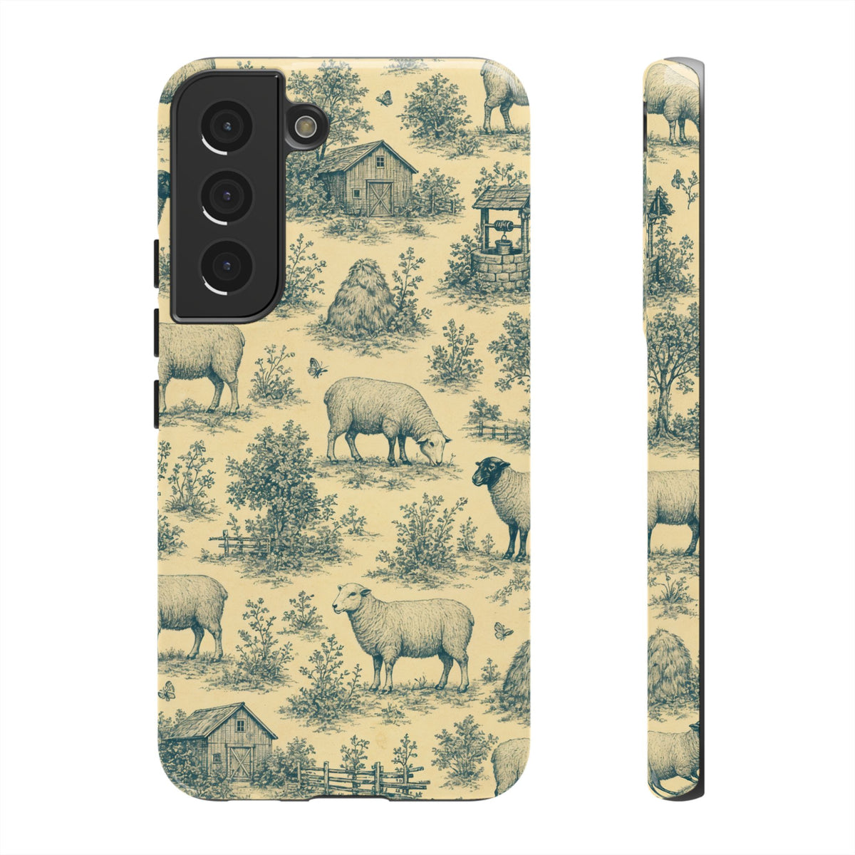 Sheep Toile Tough Case
