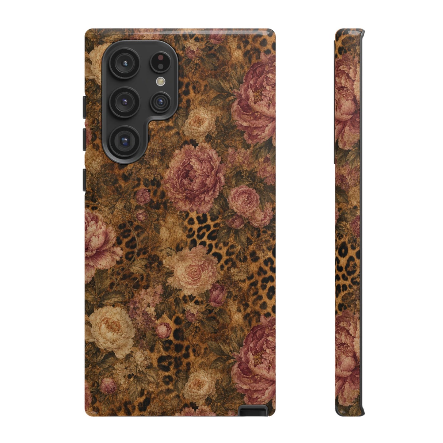 Leopard Floral Tough Case