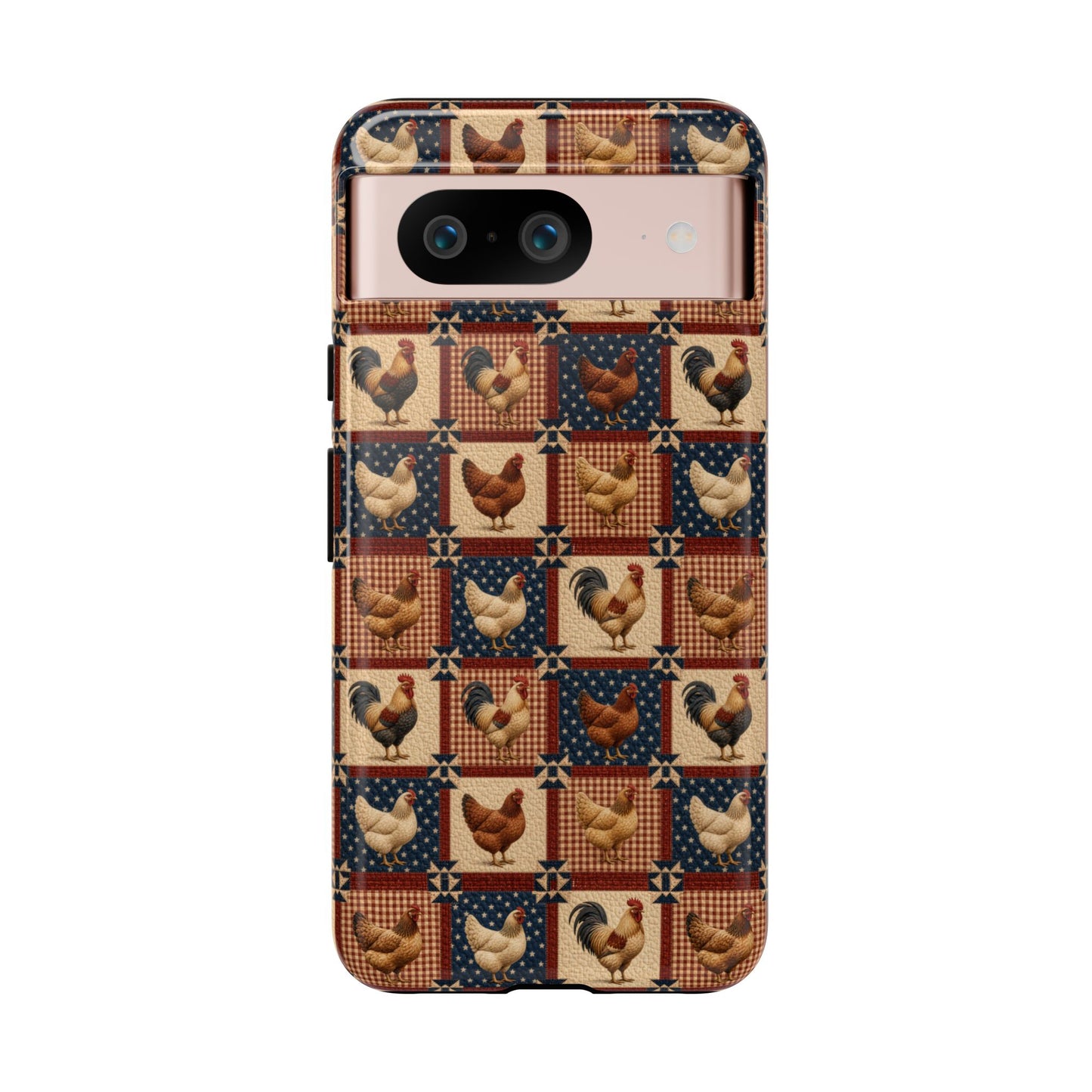 Patriotic Chicken Patchwork Tough Case