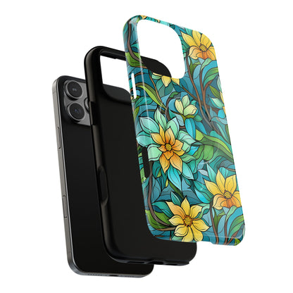 Stained Glass Yellow Flowers Magnetic Case
