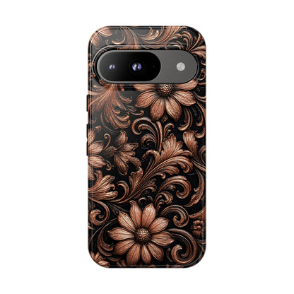 Rose Gold Floral Tough Case