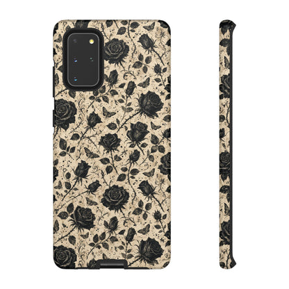 Black Rose Bone Tough Case