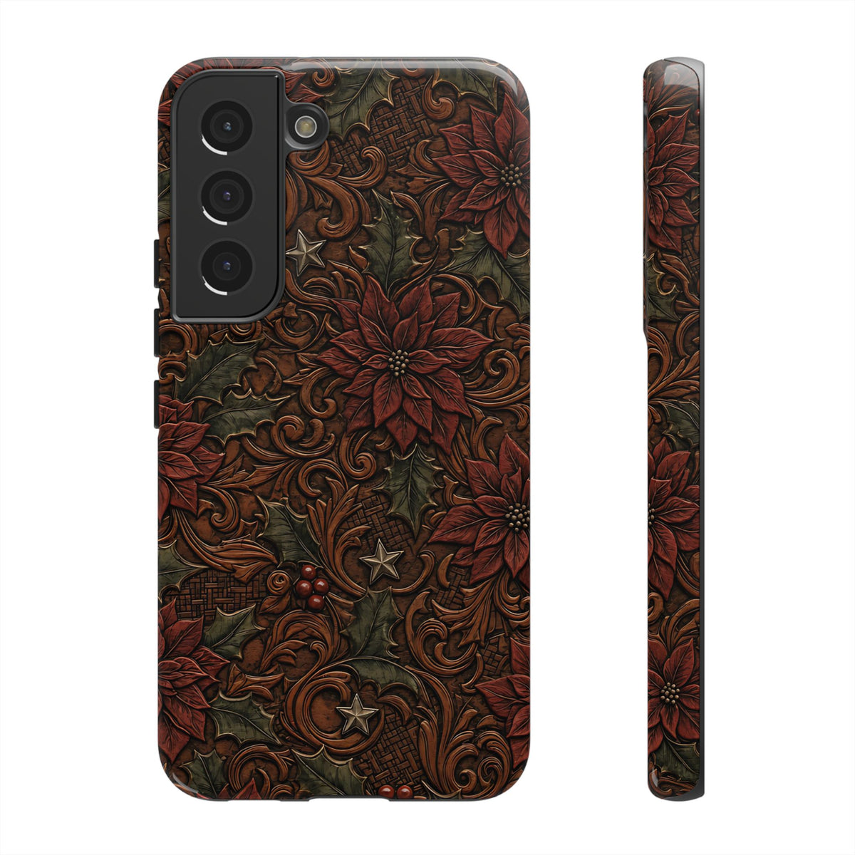 Tooled Poinsettia Tough Case