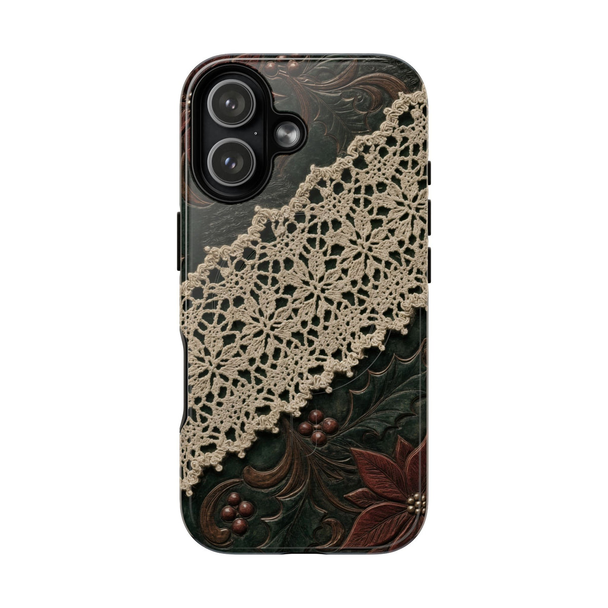 Poinsettia Lace Magnetic Case