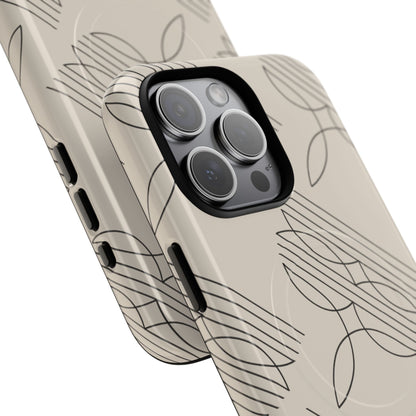 Boot Stitch Magnetic Case-Beige