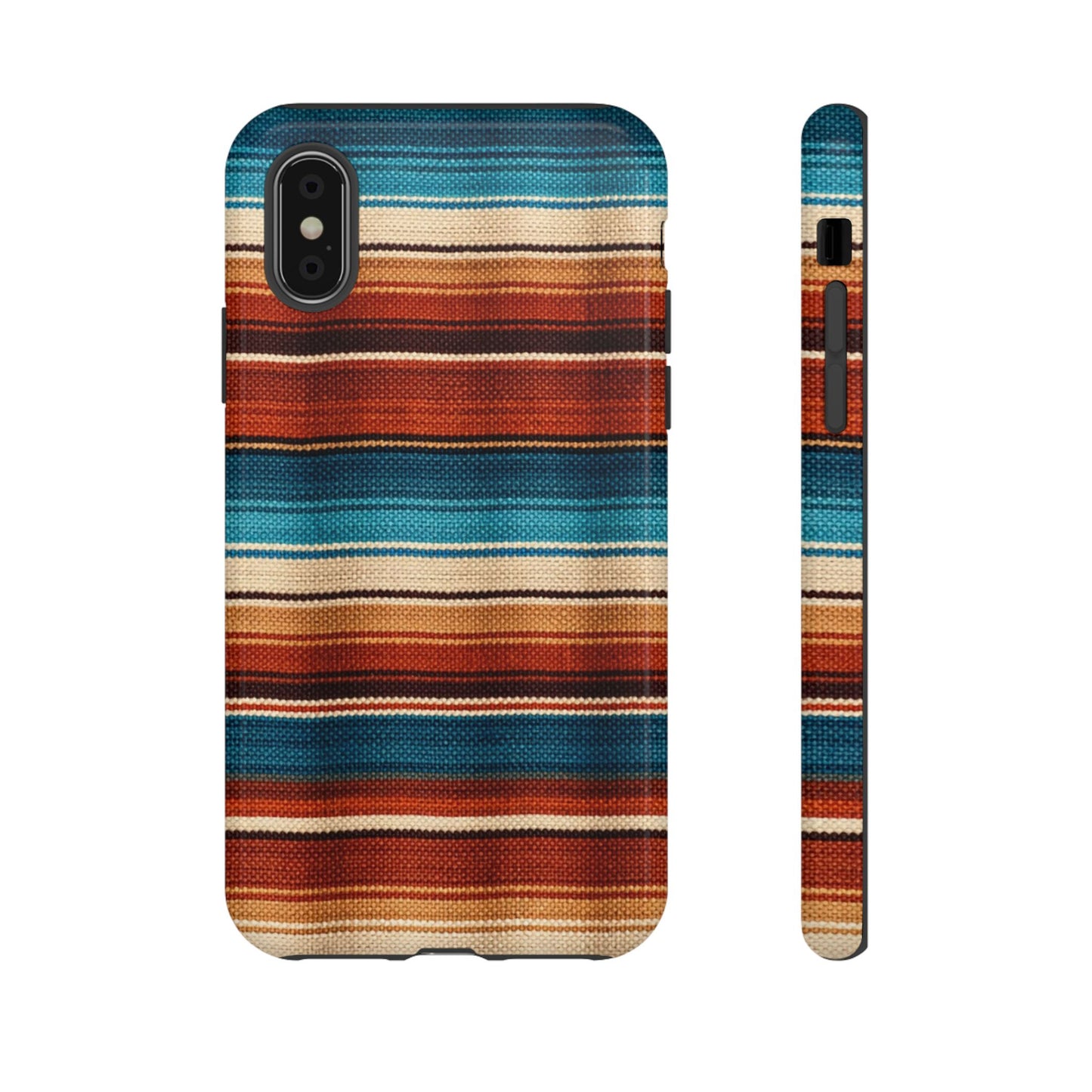 Turquoise + Orange Serape Tough Case