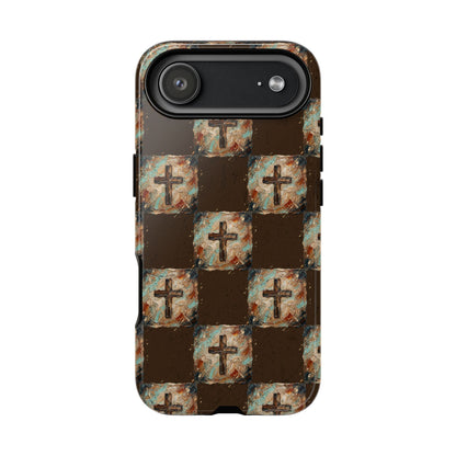Checker Painted Cross Tough Case
