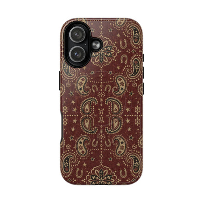 Burgundy Bandana Magnetic Case