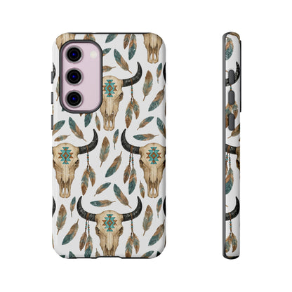 Aztec Feather Skull Tough Case
