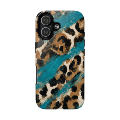 Turquoise Leopard Magnetic Case