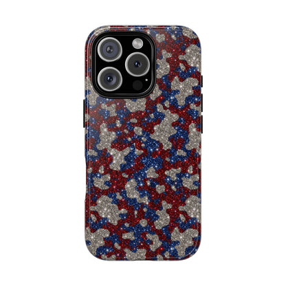 USA Cowhide Glitter Tough Case