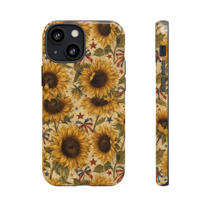 Patriotic Sunflowers Tough Case