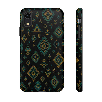 Turquoise Gold Aztec Tough Case