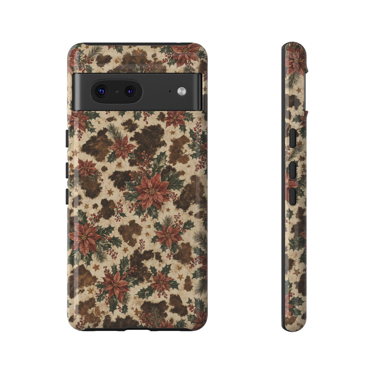 Cowhide Poinsettia Tough Case