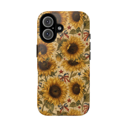 Patriotic Sunflowers Tough Case