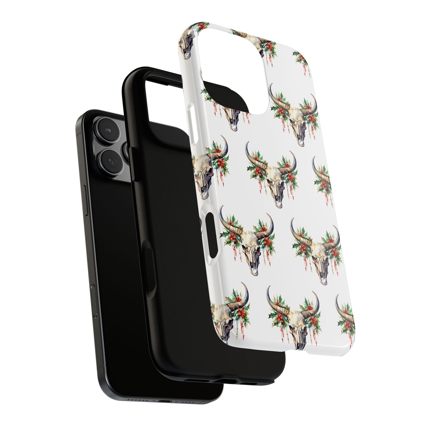 Christmas Bull Skull Tough Phone Case