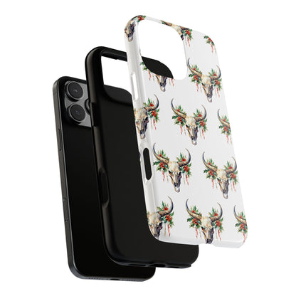 Christmas Bull Skull Tough Phone Case