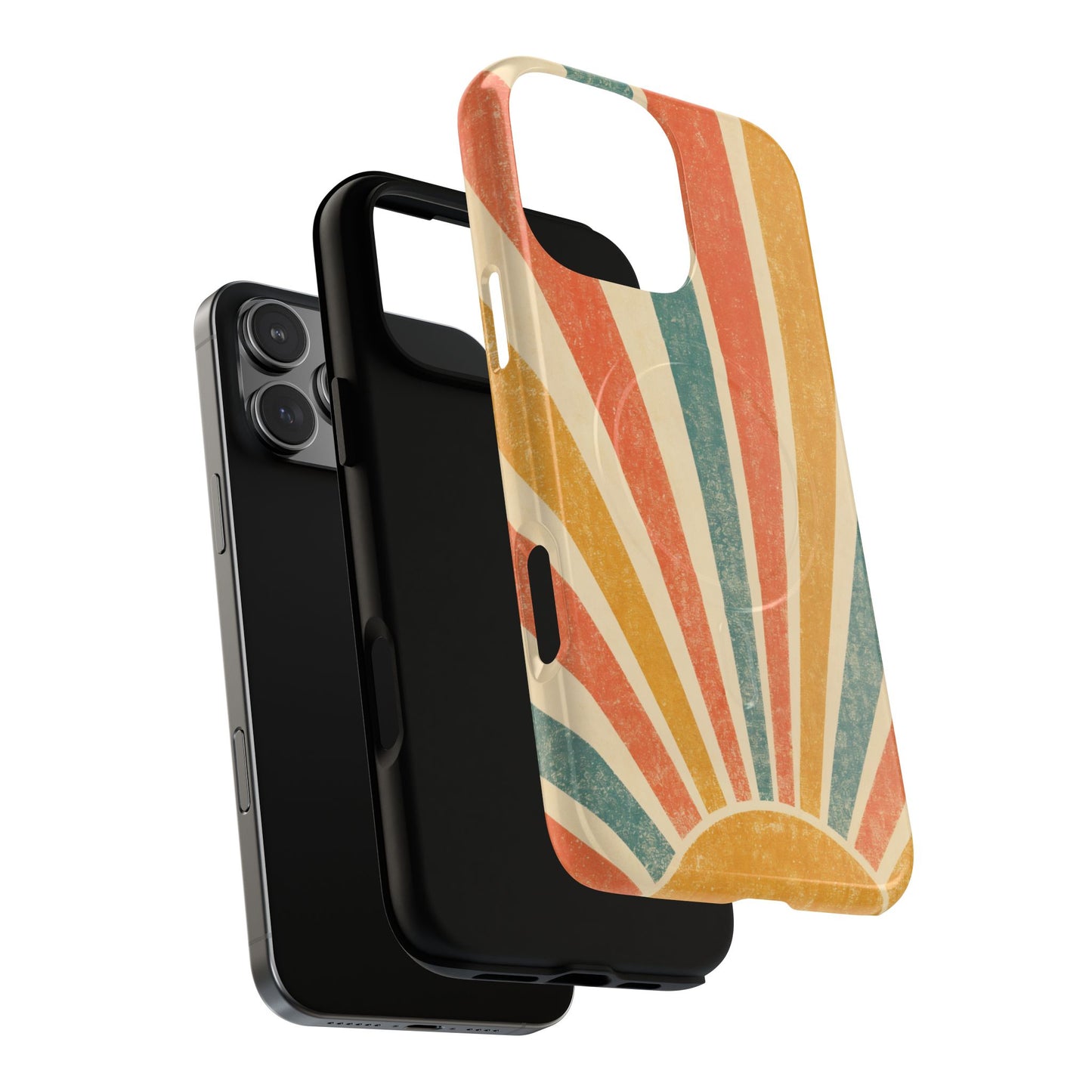 Retro Sun Rays Magnetic Case