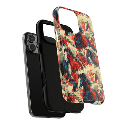 Red White Blue Horses Magnetic Case