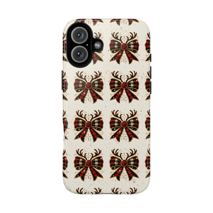Christmas Antlers + Bows Tough Case