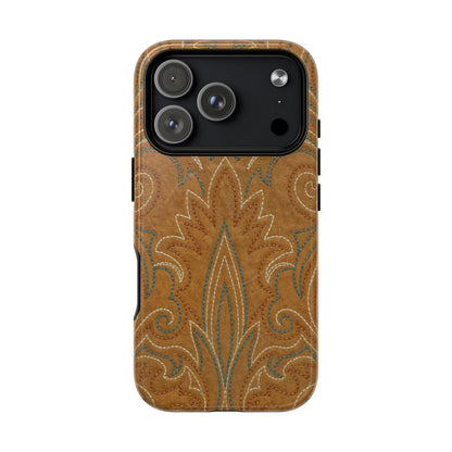 Boot Stitch Tan Magnetic Case