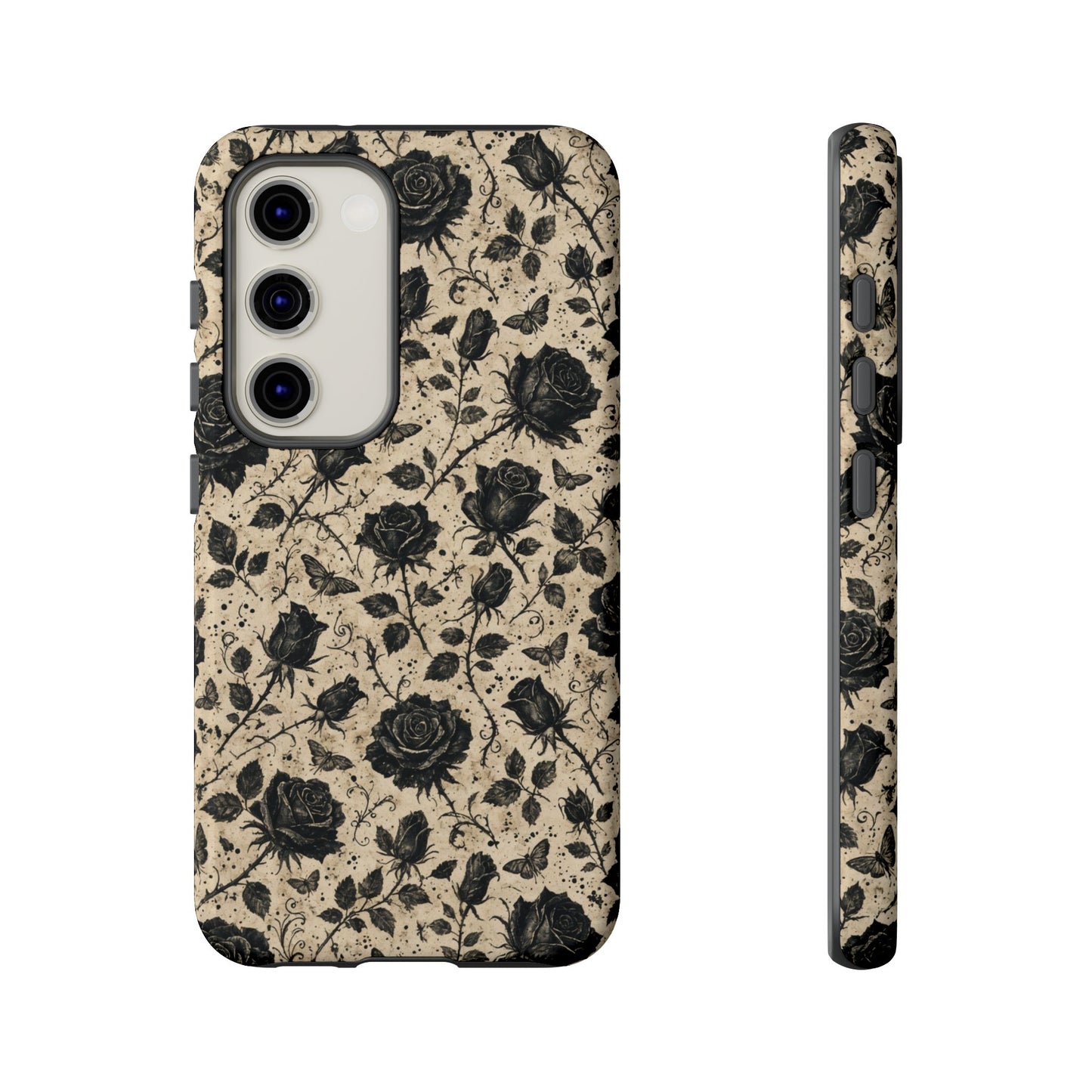 Black Rose Bone Tough Case