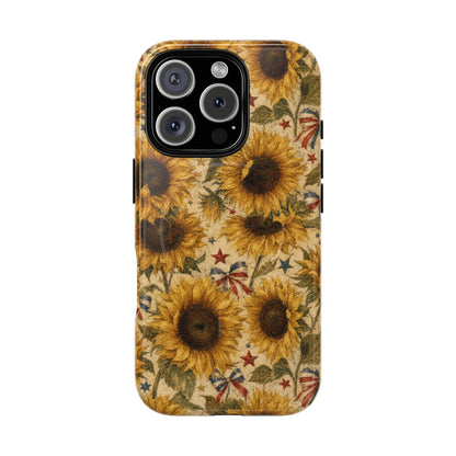 Patriotic Sunflowers Magnetic Case