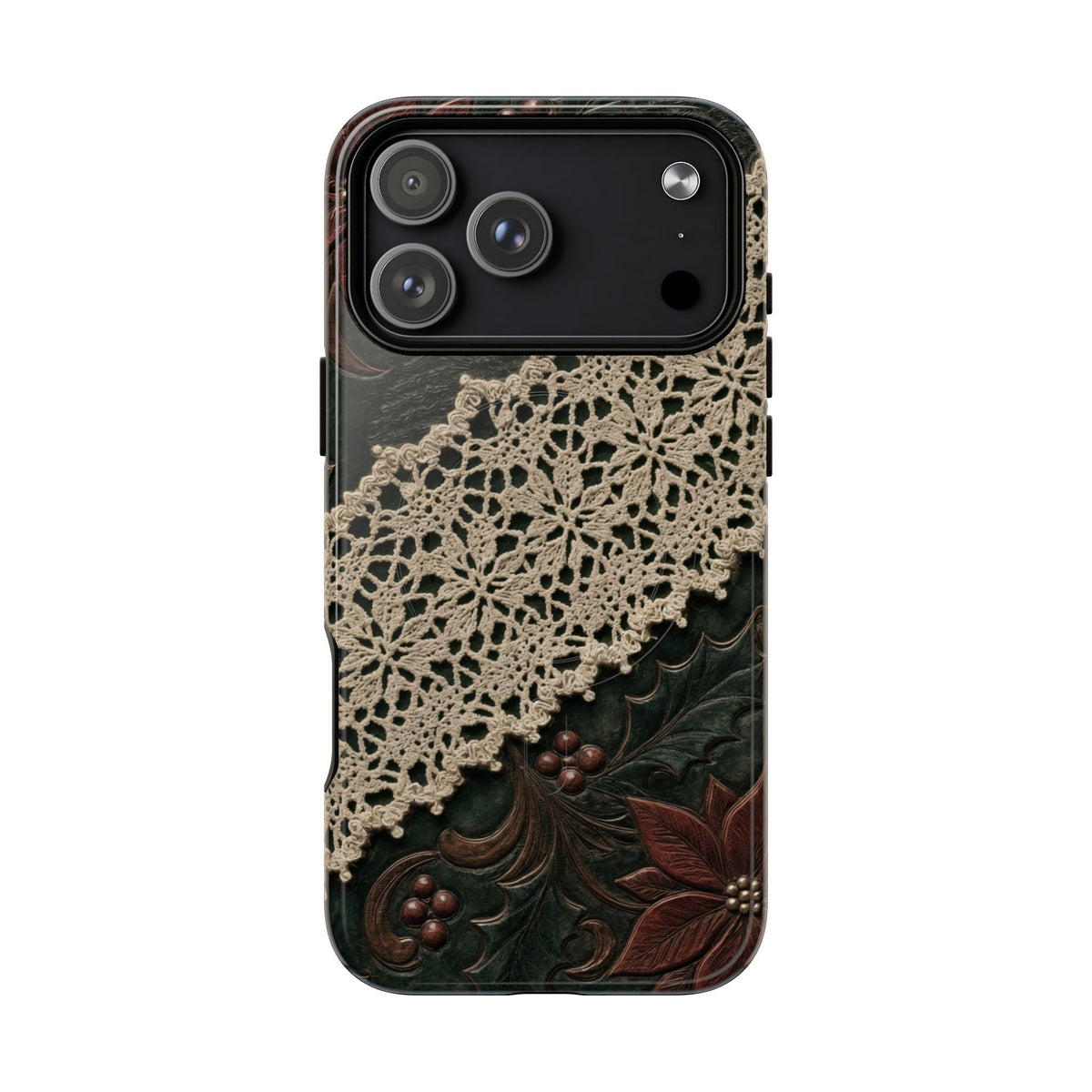 Poinsettia Lace Magnetic Case