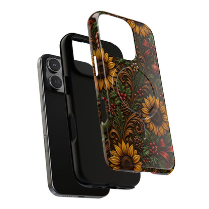 Christmas Sunflowers Magnetic Case