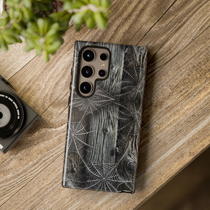 Spiderwebs Barnwood Phone Case