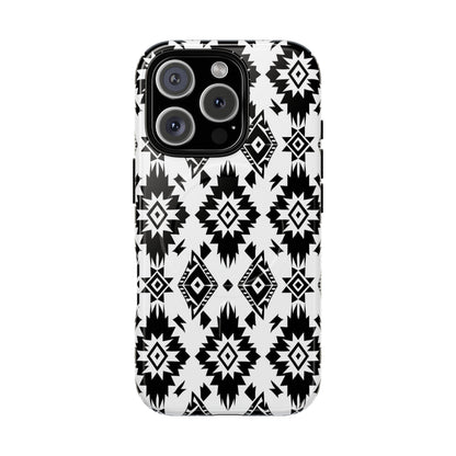 Black White Aztec Magnetic Case