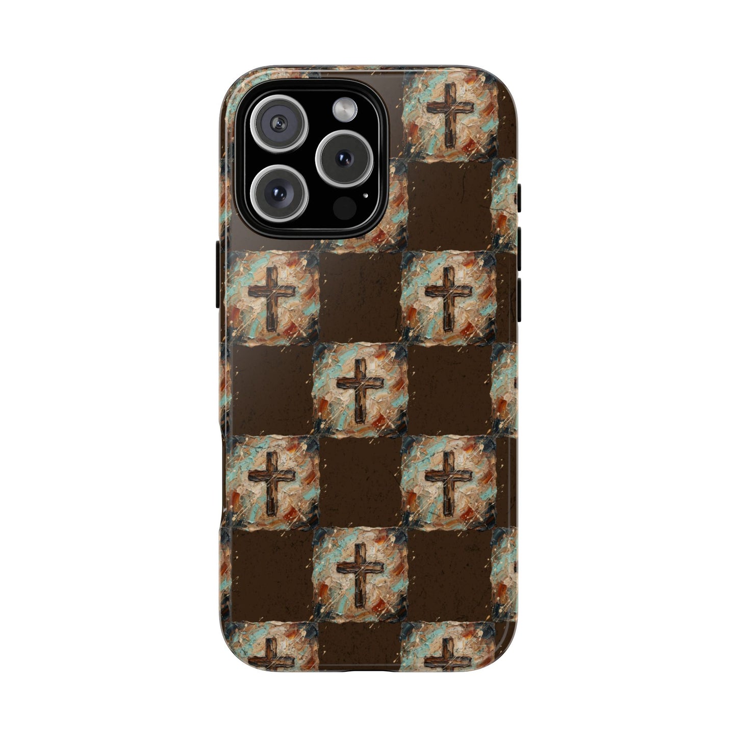 Checker Painted Cross Tough Case