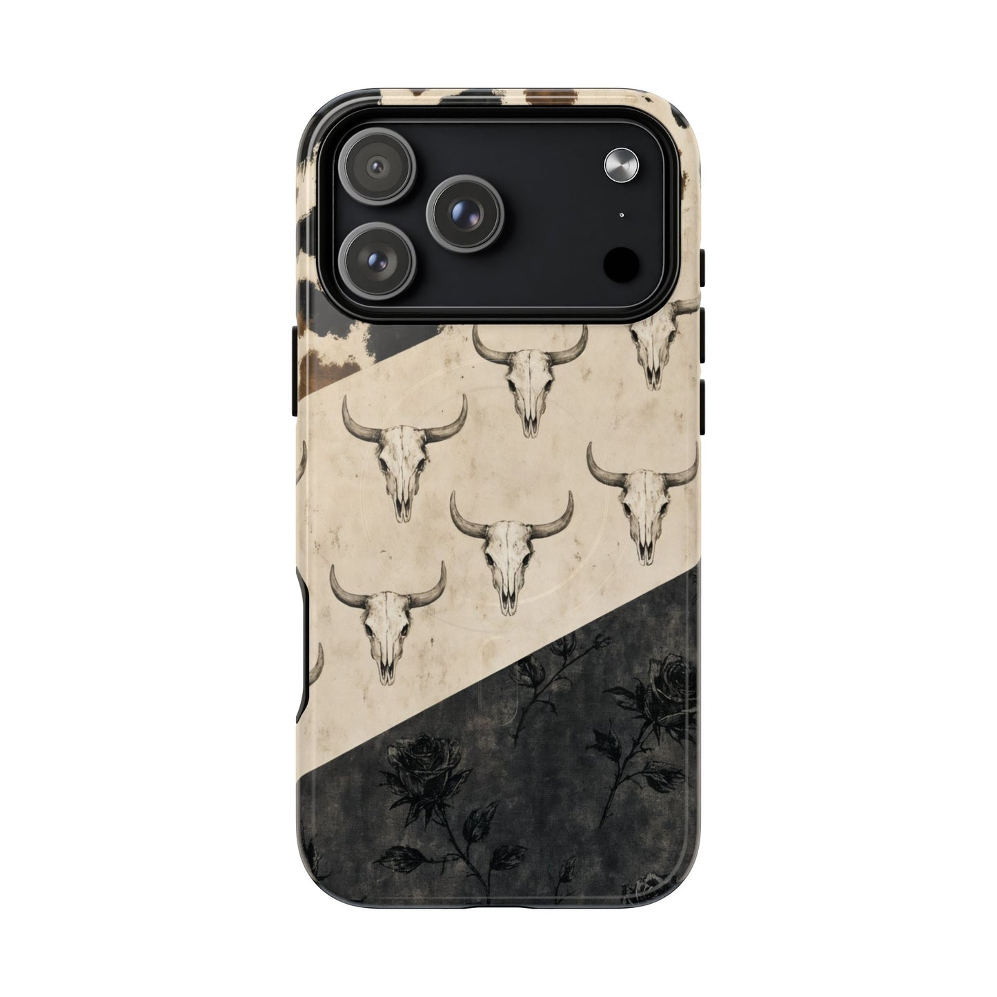Bull Skull Rose Magnetic Case