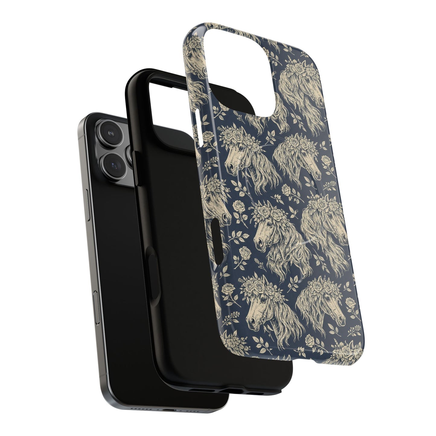 Floral Horses Magnetic Case