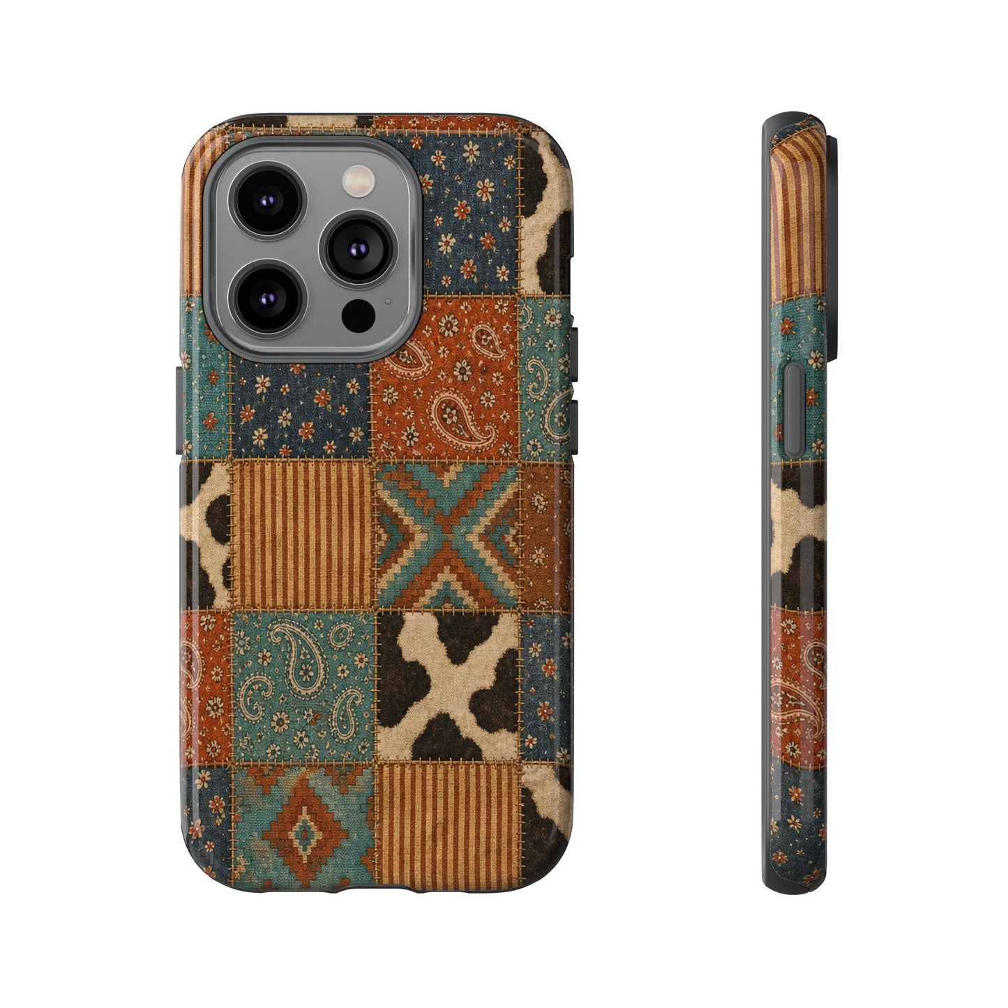 Turquoise Patchwork Tough Case